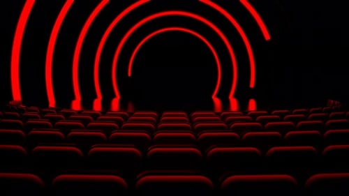 Loop de fundo vermelho do palco