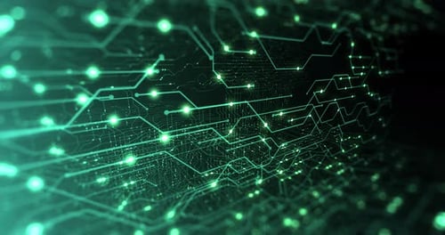 Abstract digital city. Digital Circuit board, Motherboard, Digital chip.