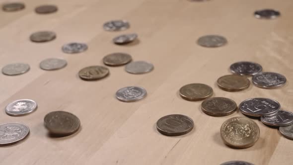 sprinkle a handful of coins on the table, Business, Corporate Stock ...
