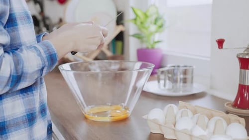 Weibchen knacken ein Ei