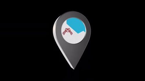 Modern Rotating 3D Map Pin Location Pointer Animation