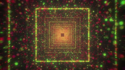 The bright squares in the animation seem to create a passage and move