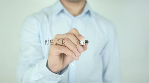 Never Job, Writing On Screen