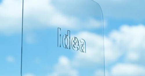 Animated Graphic of the Word Idea in Sky