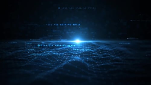 Futuristic Data Network Grid Abstract Background