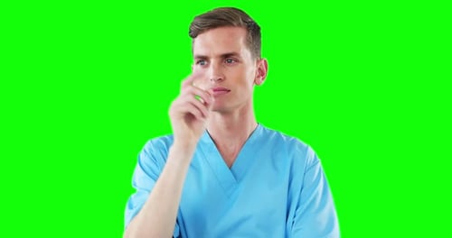 Man using digital screen