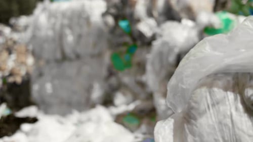 Piles of Plastic Waste and Garbage at Landfill