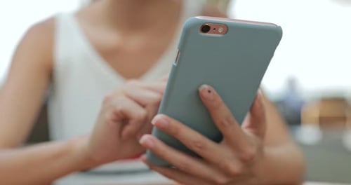 Using Smartphone on Table