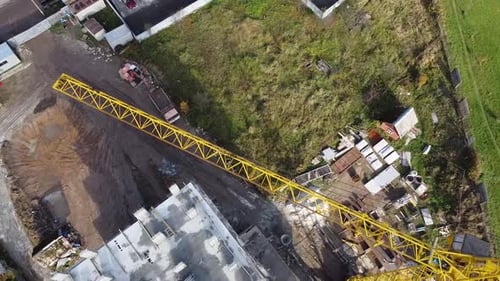 Tower crane on construction plant
