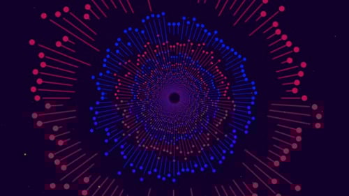 Fondo de onda de sonido de túnel círculo colorido