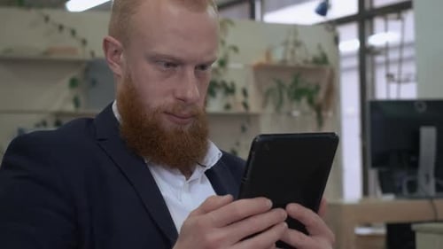 Businessman Use Gadget