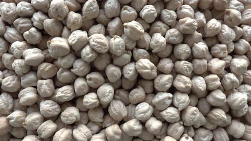 Close Up of Pile of Light Chickpeas