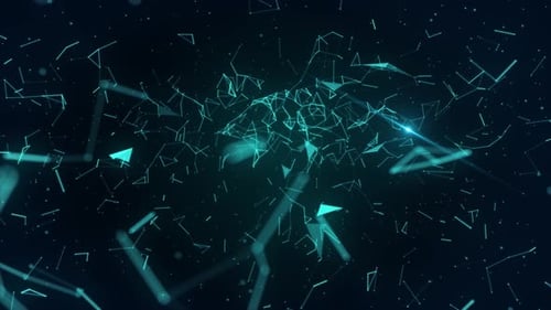 Fondo de plexo digital abstracto azul 4K