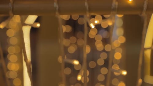 Abstract Festive Bokeh Fairy Light Christmas Decorations
