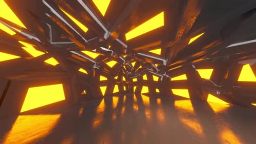 Modern architecture interior visualisation, 3D animation