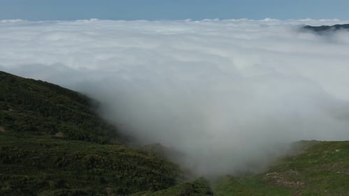 Fly Over a Mountain to the Clouds