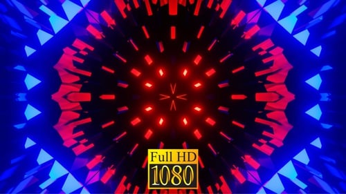 Futuristic Neon Geometric Light Show VJ Loop