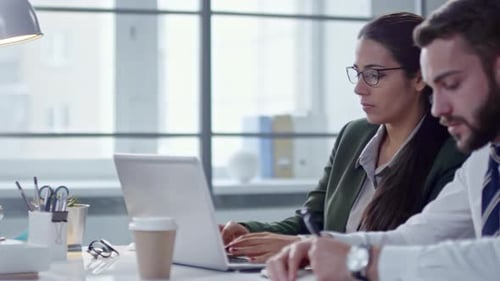 Business Colleagues Working in Office