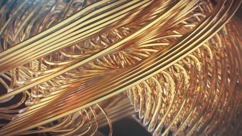 Bucle de cuerdas de lujo dorado