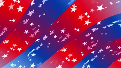 Animated Patriotic Stars and Stripes Celebration Background