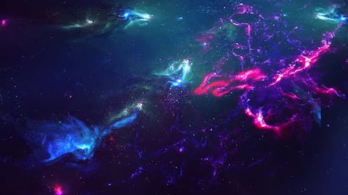 Colorful Abstract Space Nebula Starfield Animation