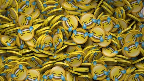 Animated Falling Laughing Emojis Overlay