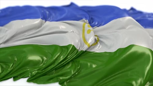 Realistic Bashkortostan Flag Waving Animation