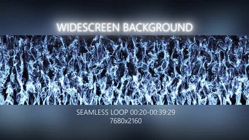 Widescreen Abstract Glowing Energy Lines Seamless Loop Background