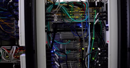 Data Center Servers and Network Cables