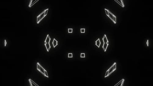 Hermosa animación en bucle estructura de alambre abstracta blanca