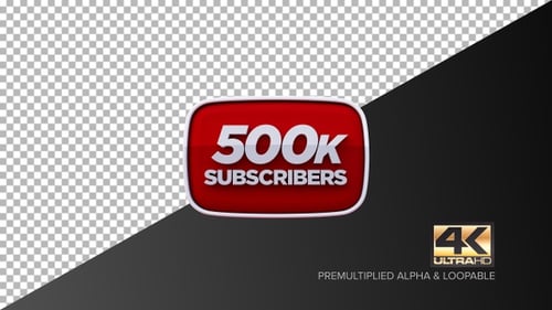 Dynamic YouTube 500K Subscribers Celebration Animation
