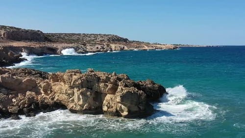 Stony coast of the mediterranean island