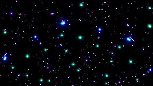 Aufsteigende Neon-Glitzer-Partikel