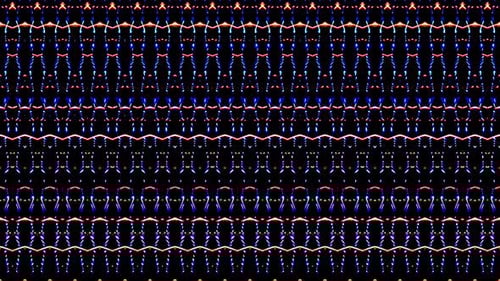 Abstract Seamless Loop of Glowing Neon Geometric Grid
