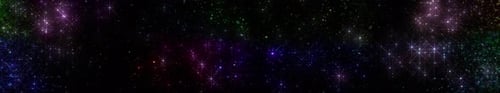 Wide Screen Stars Colorful Glitter Space