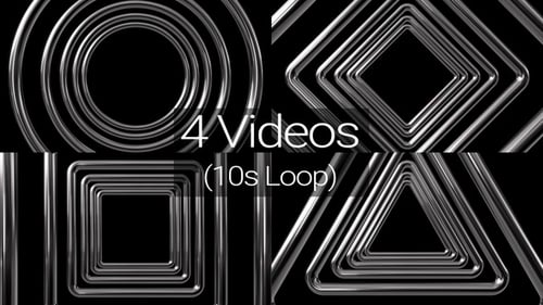 Boucle sans fin de cadre en métal argenté concentrique