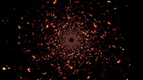 Abstract Spiral Fire Sparks Loop 4K