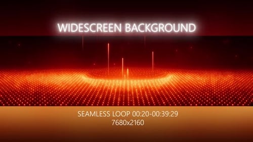 Futuristic Red Digital Grid Background Loop