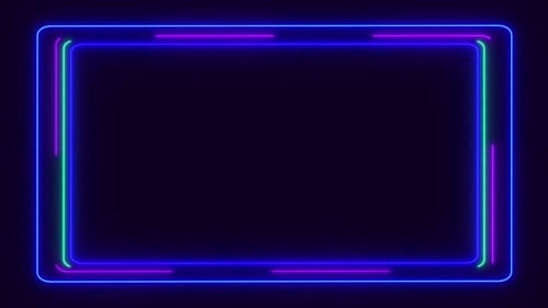 Animated Neon Frame Loop Background