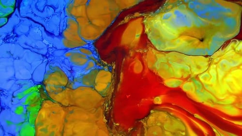 Vibrant Abstract Paint Swirls in Motion