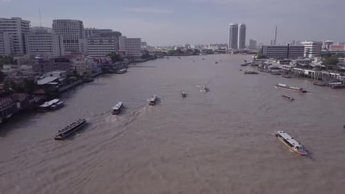 Temples Aerial View in Bangkok in Thailand