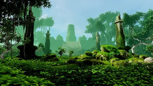 Inka-Tempel im Dschungel