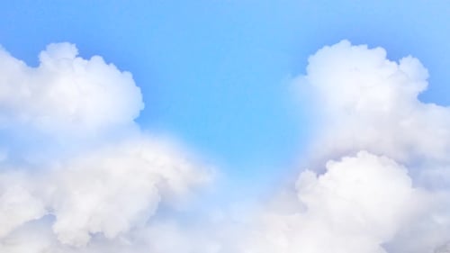Flight in the clouds.