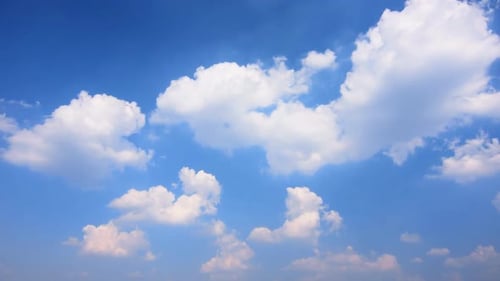 Sky With White Clouds on a Sunny Day