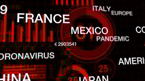 Global COVID-19 Pandemic Data Statistics Infographic Animation