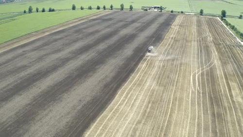 mowing wheat