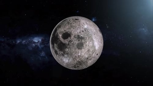 4K Moon And Milky Way Seamless Loop