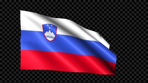 Realistic Waving Slovenia National Flag Seamless Loop
