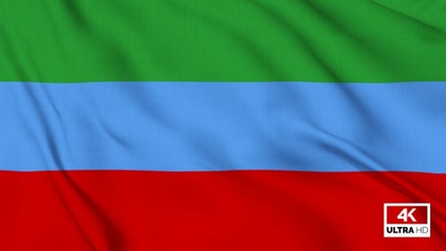 Waving Flag of Dagestan