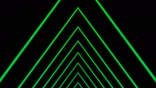 Dynamic Neon Triangle Tunnel Loop Background